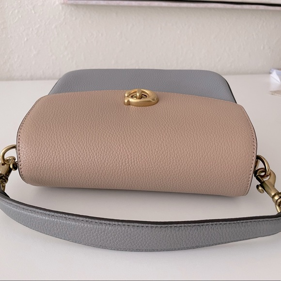 Coach Cassie Crossbody 19 In Colorblock Taupe Granite Multi - Picture 6 of 10